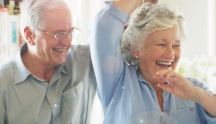 older couple dancing